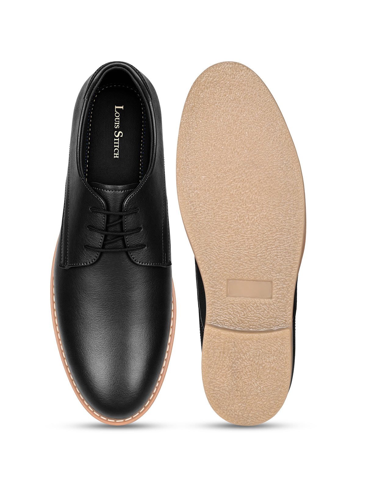 Jet Black Formal Lace-Up Derby Shoes