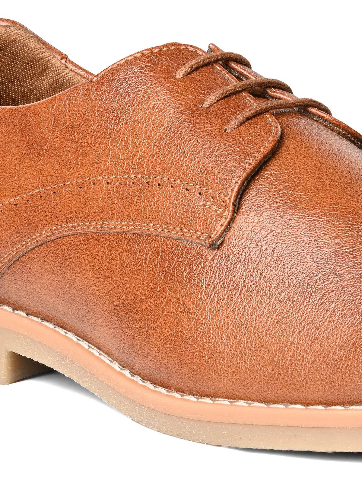Russet Tan Formal Lace-Up Derby Shoes