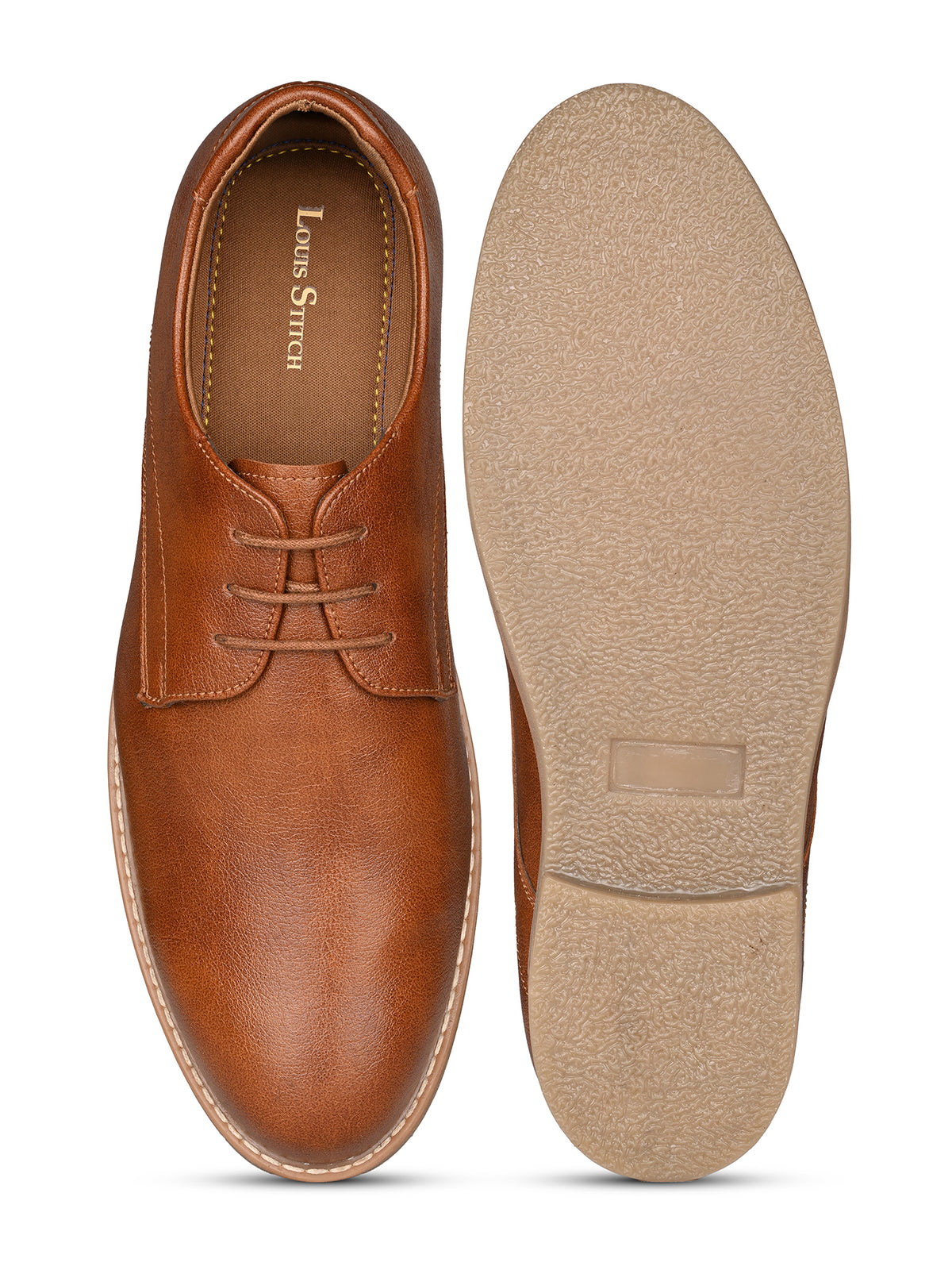 Russet Tan Formal Lace-Up Derby Shoes