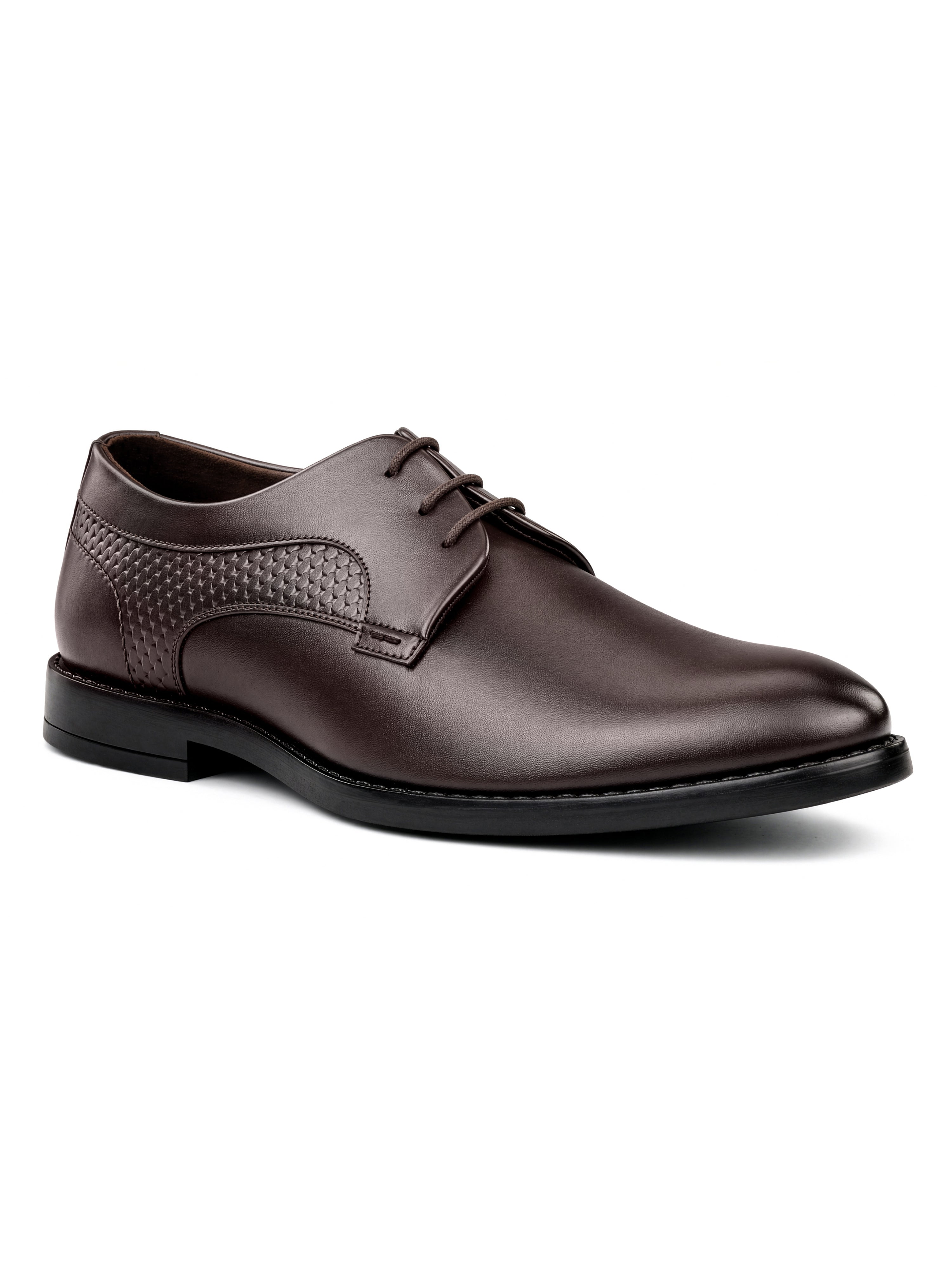 Brunette Brown Formal Derby Lace-Up Shoes