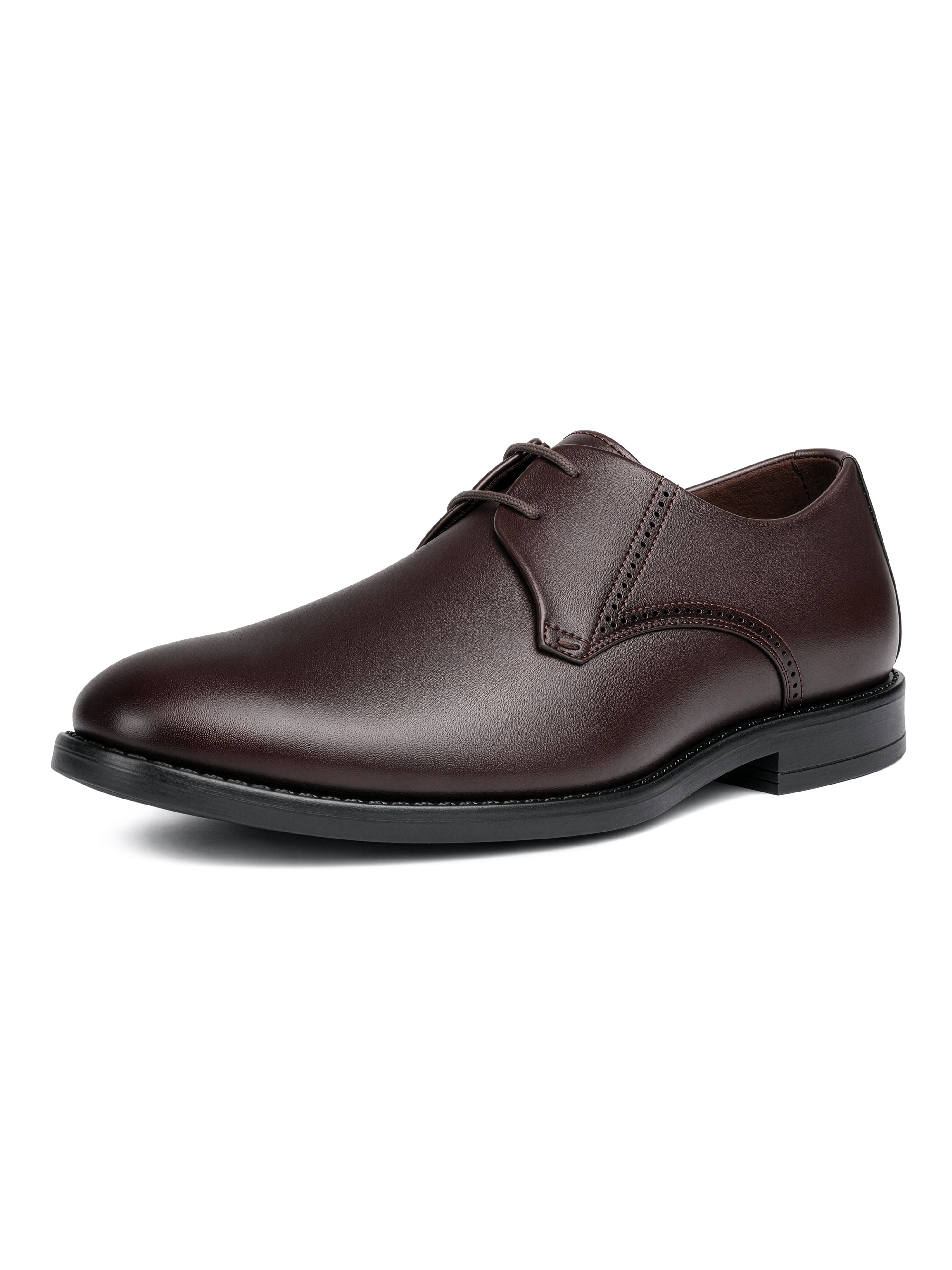 Brunette Brown Formal Derby Lace-Up Shoes