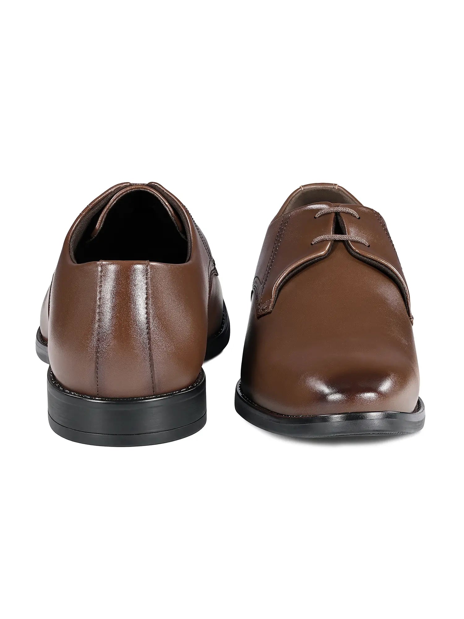 Russet Tan Formal Derby Lace-Up Shoes