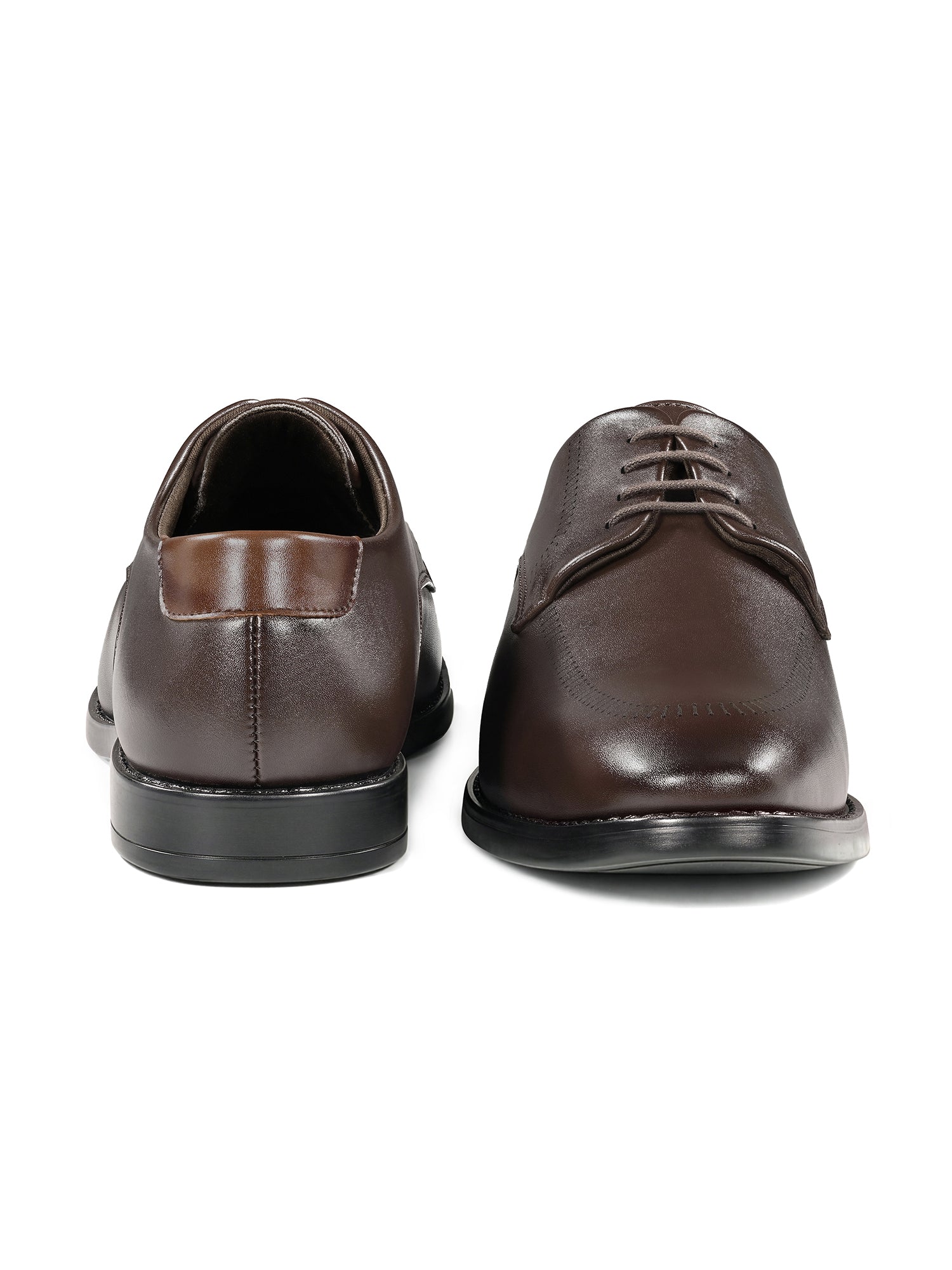 Brunette Brown Formal Derby Lace-Up Shoes