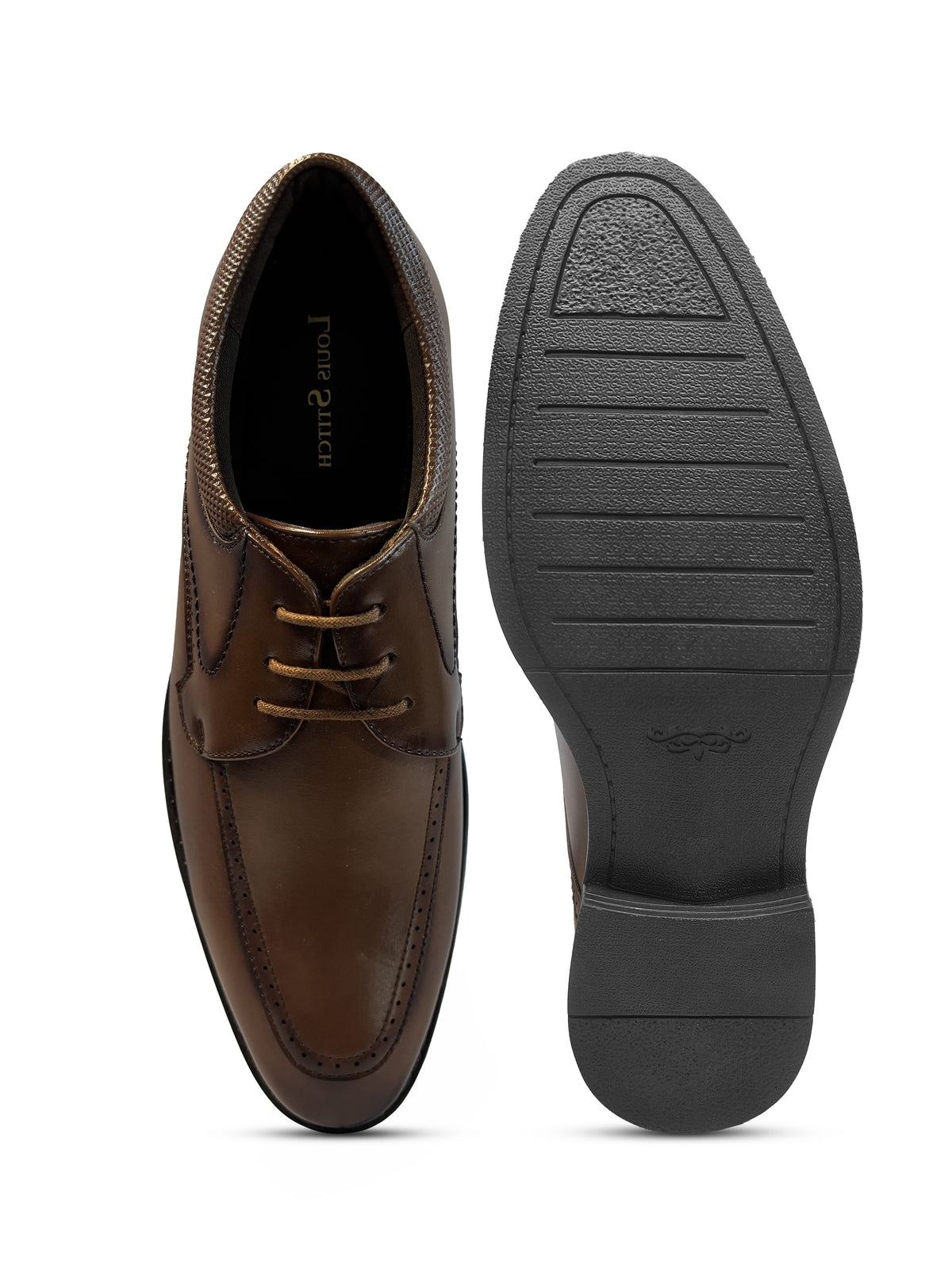 Russet Tan Formal Derby Lace-Up Shoes