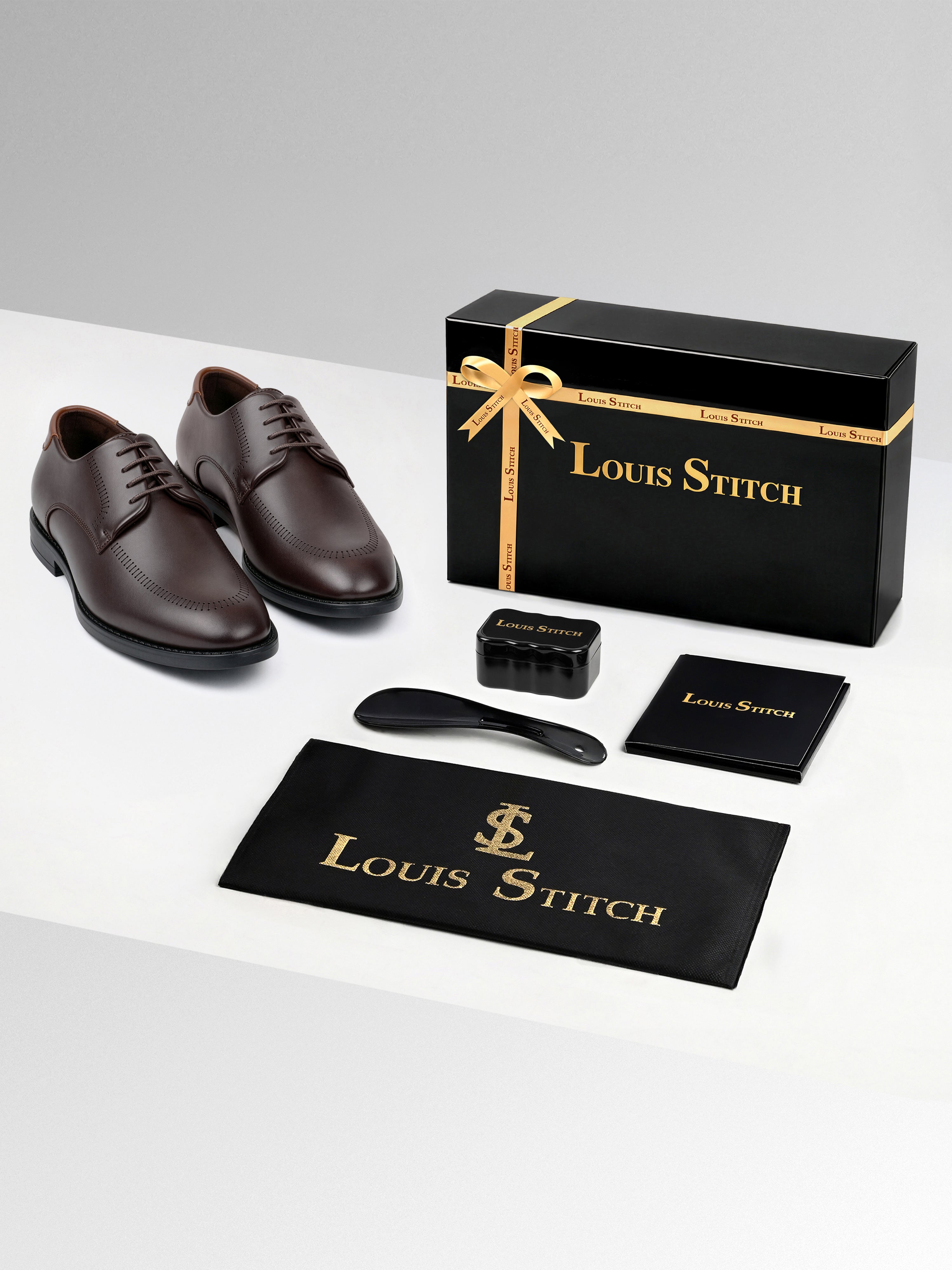 Brunette Brown Formal Derby Lace-Up Shoes