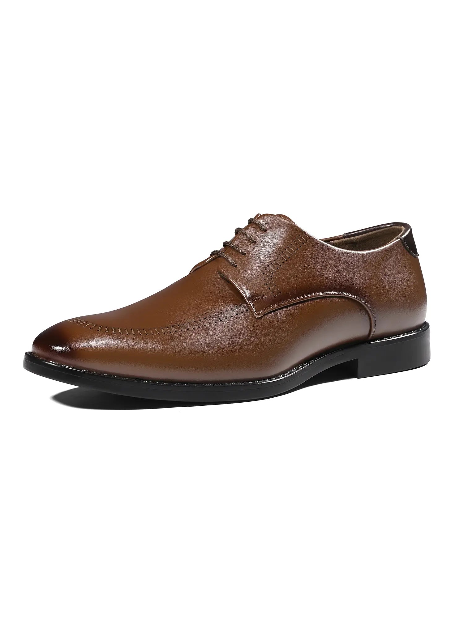 Russet Tan Formal Derby Lace-Up Shoes