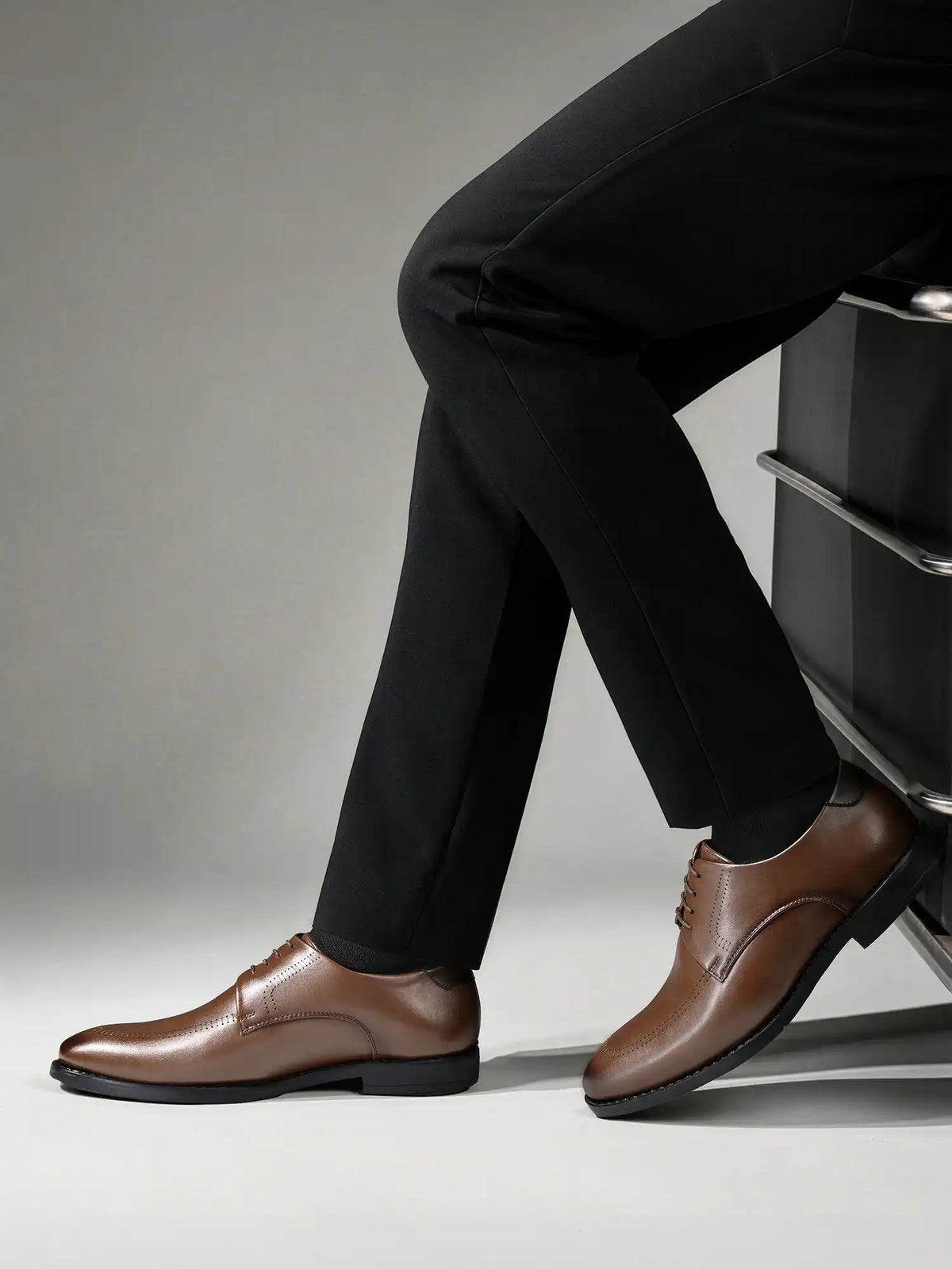 Russet Tan Formal Derby Lace-Up Shoes