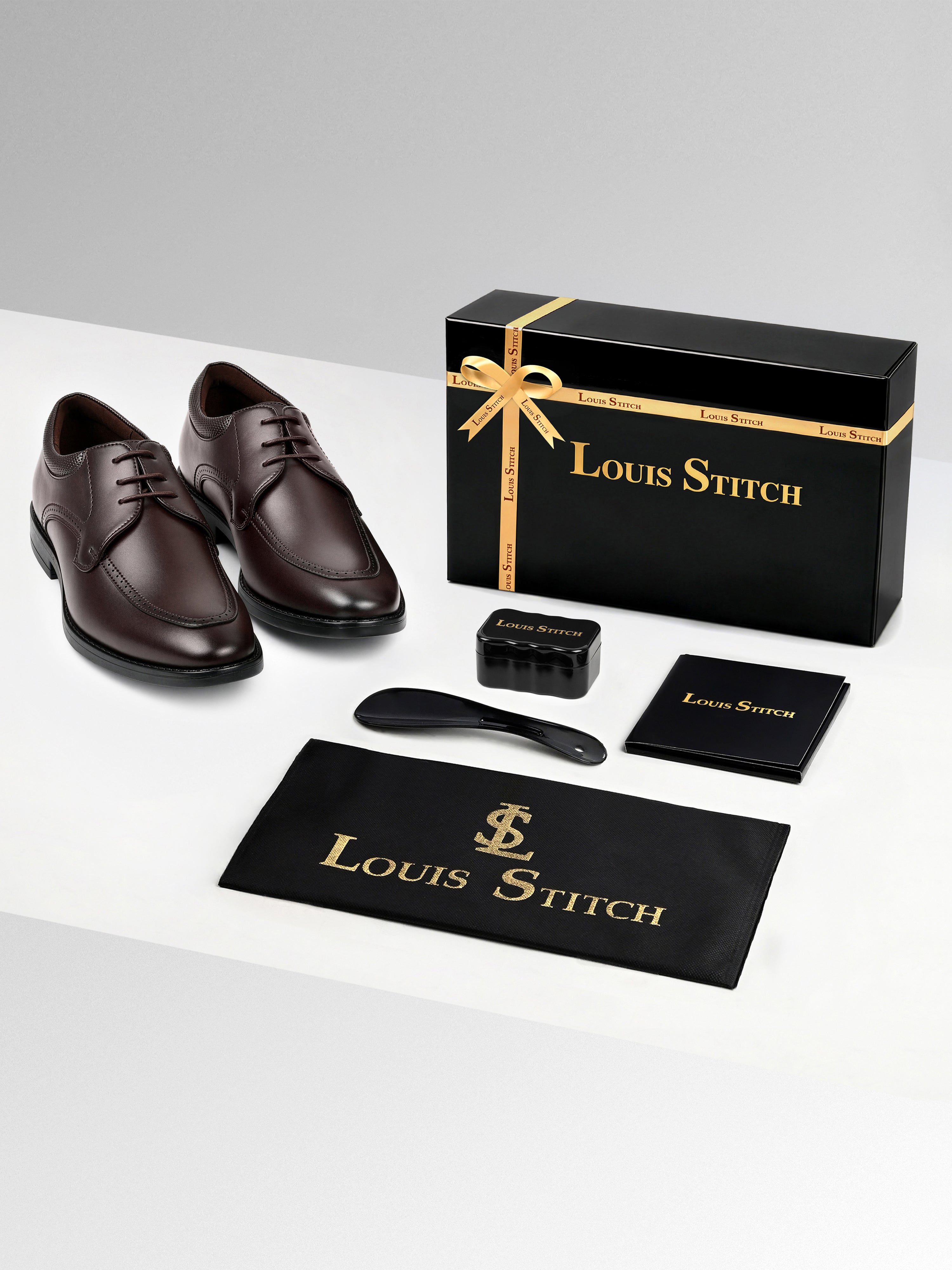 Brunette Brown Formal Derby Lace-Up Shoes