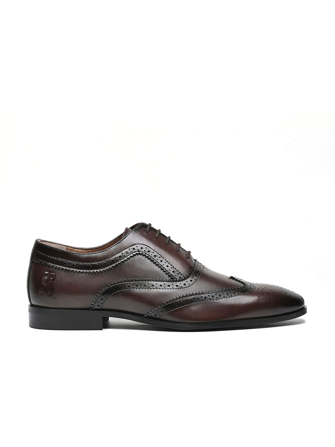 Brunette Brown Italian Crust Leather Formal Brogue