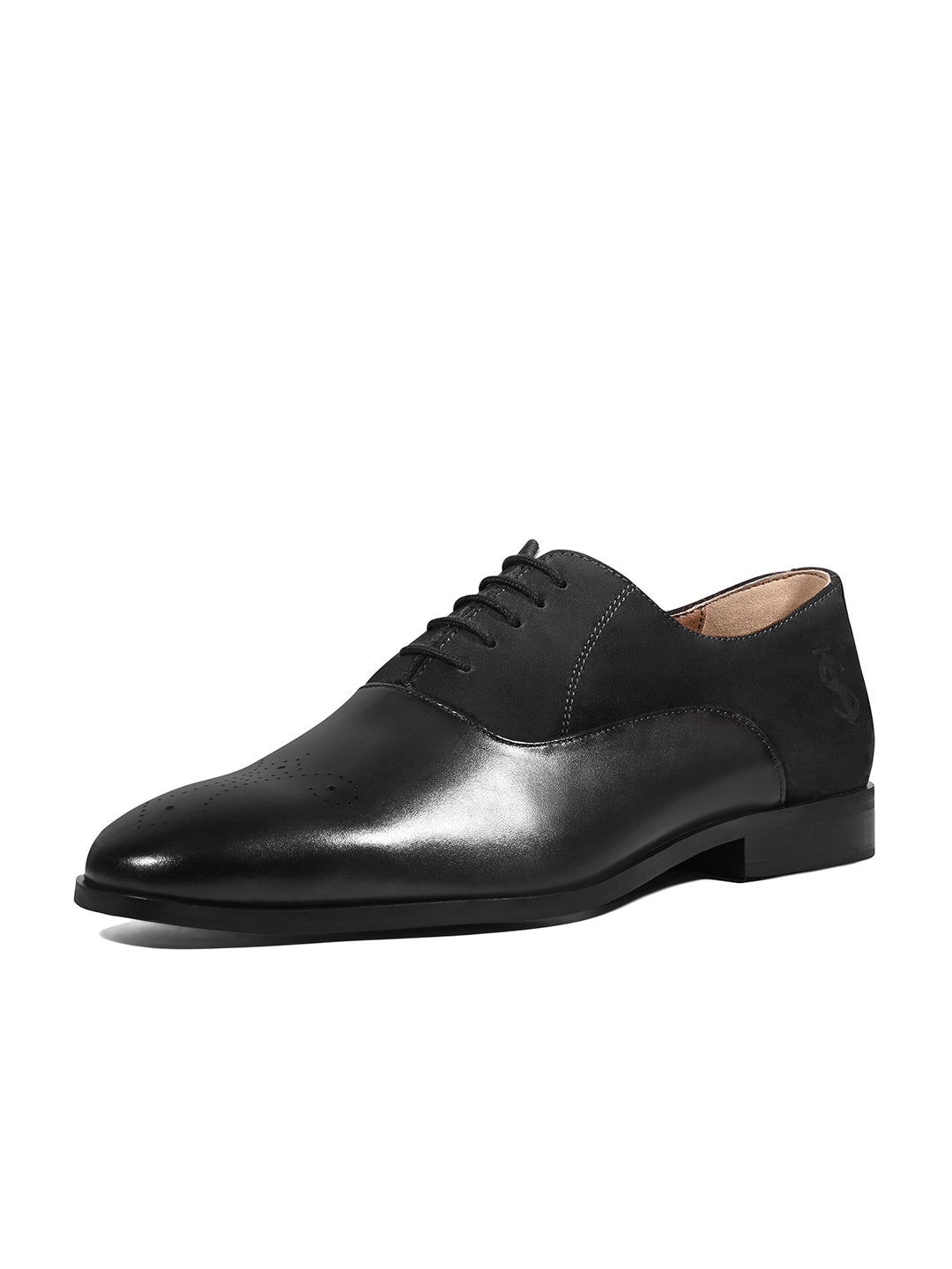 Jet Black Italian Crust Leather Formal Brogues