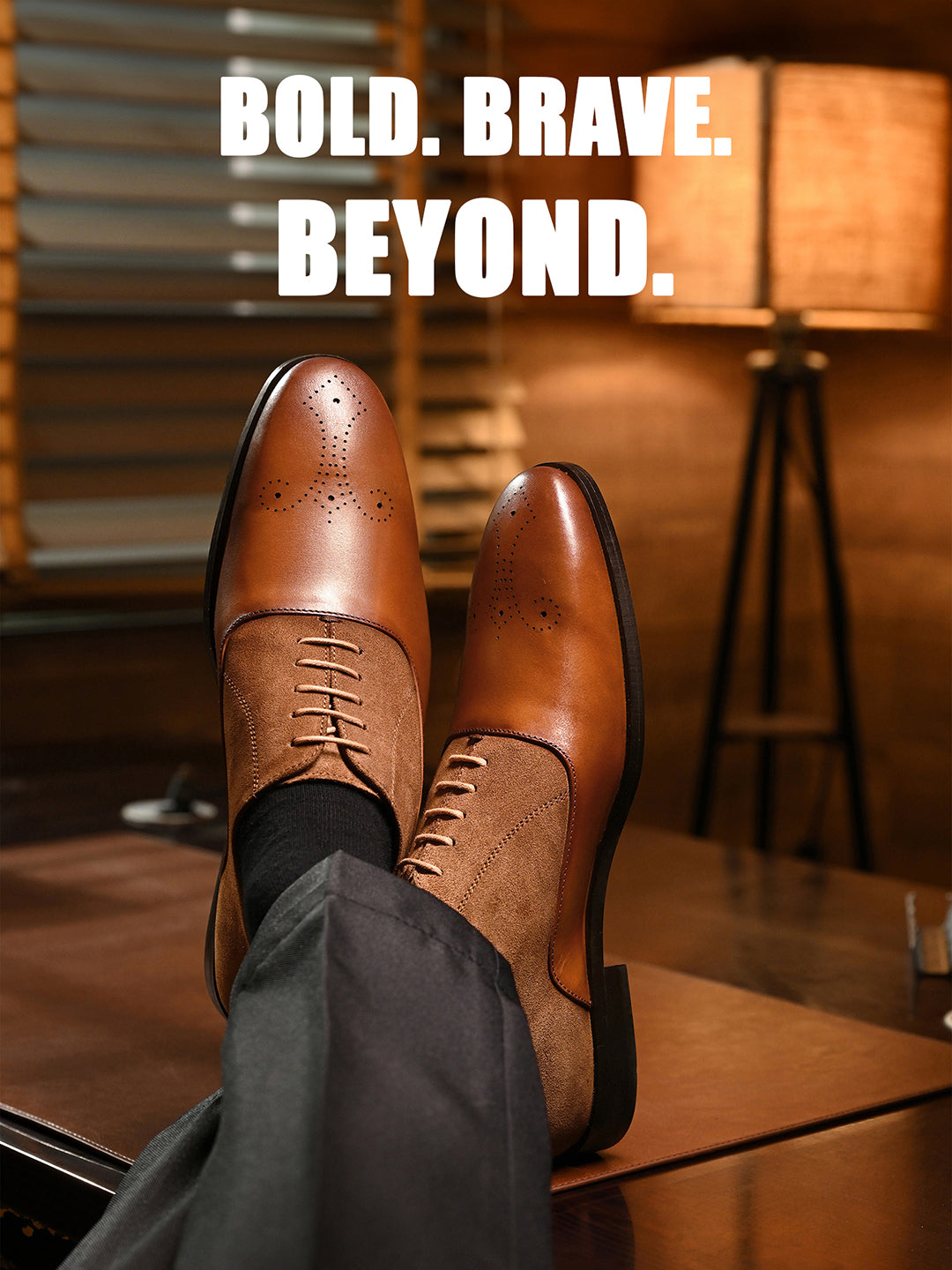 Russet Tan Italian Crust Leather Formal Brogue