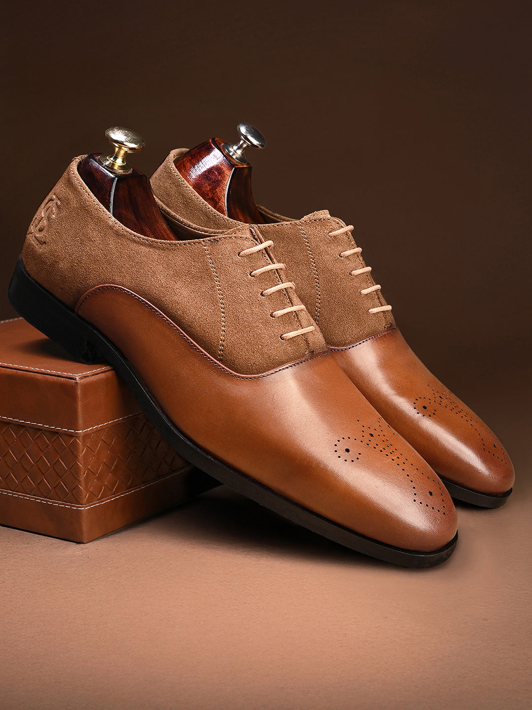 Russet Tan Italian Crust Leather Formal Brogue