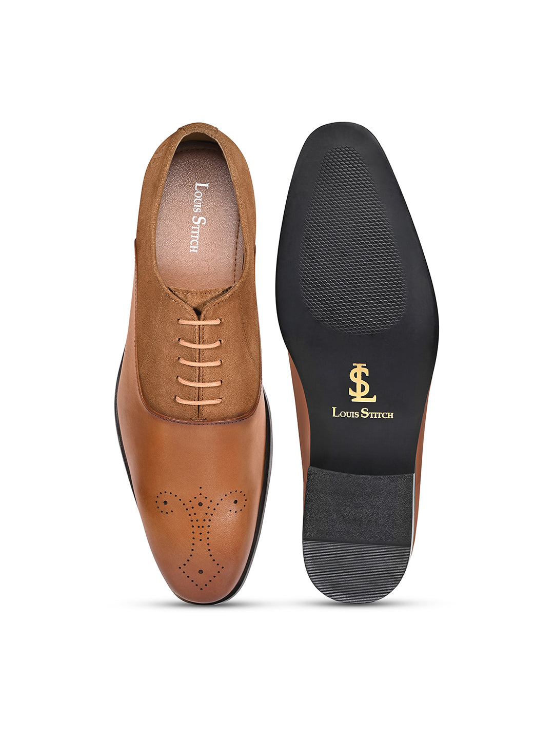 Russet Tan Italian Crust Leather Formal Brogue