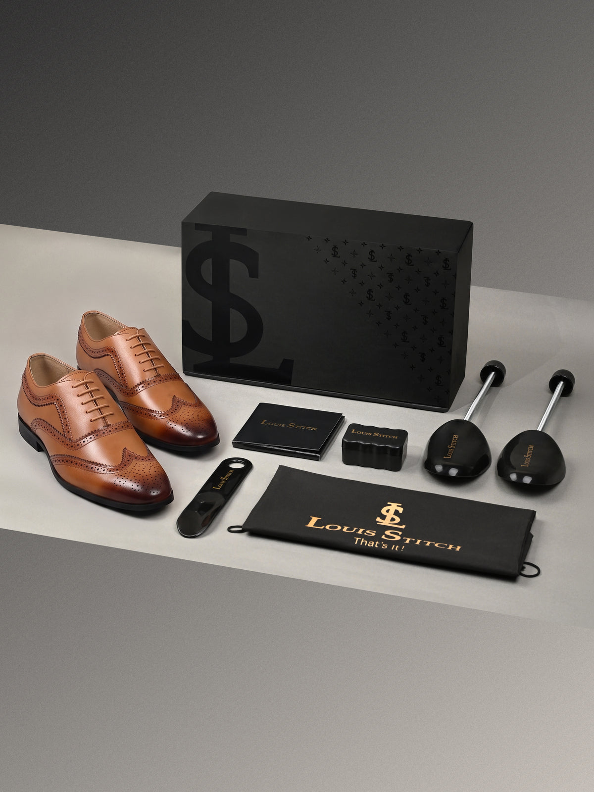 Russet Tan Italian Crust Leather Formal Brogue