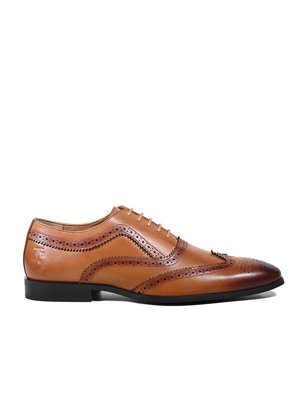 Russet Tan Italian Crust Leather Formal Brogue