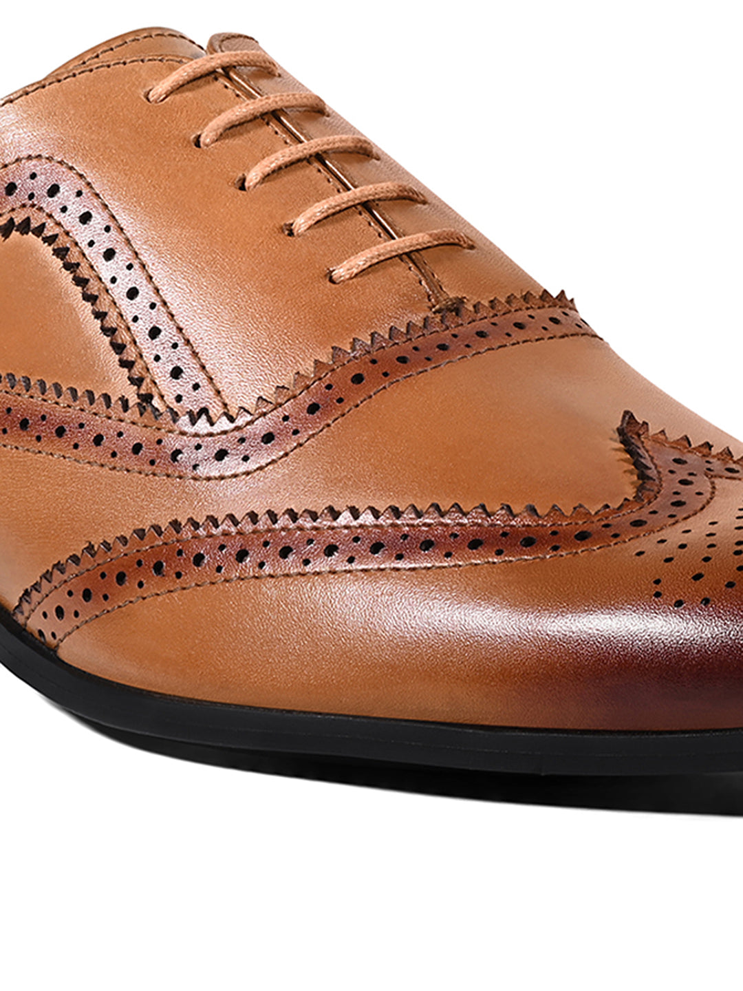 Russet Tan Italian Crust Leather Formal Brogue