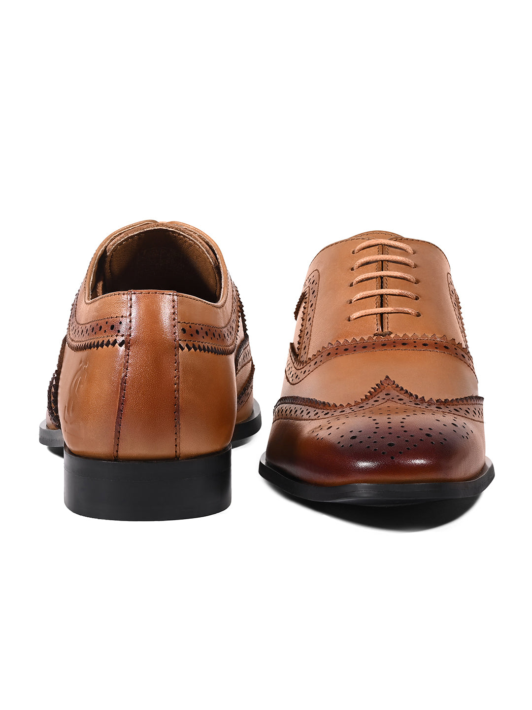 Russet Tan Italian Crust Leather Formal Brogue