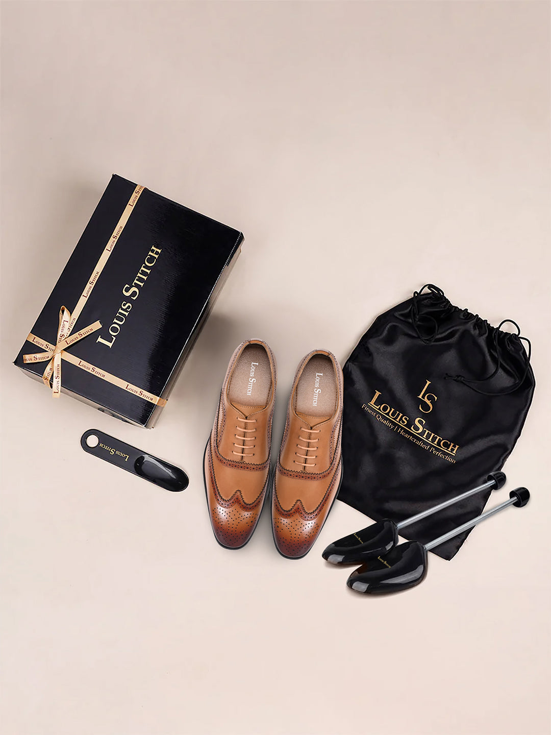 Russet Tan Italian Crust Leather Formal Brogue