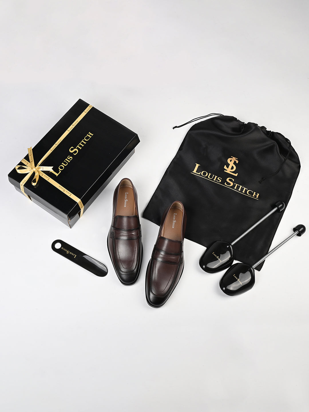 Brunette Brown Italian Crust Leather Formal Moccasin