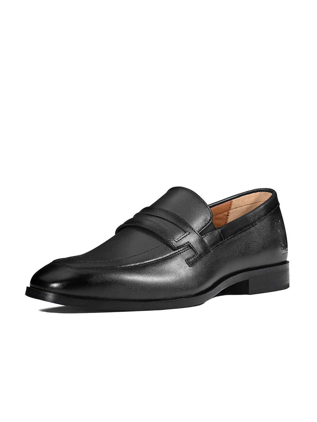 Jet Black Italian Crust Leather Formal Moccasin
