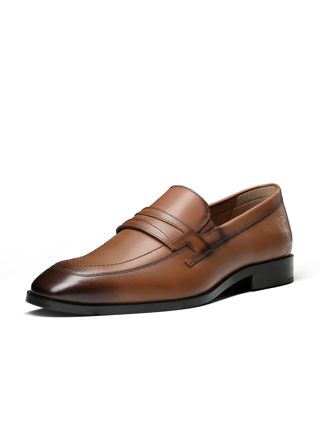 Russet Tan Italian Crust Leather Formal Moccasin