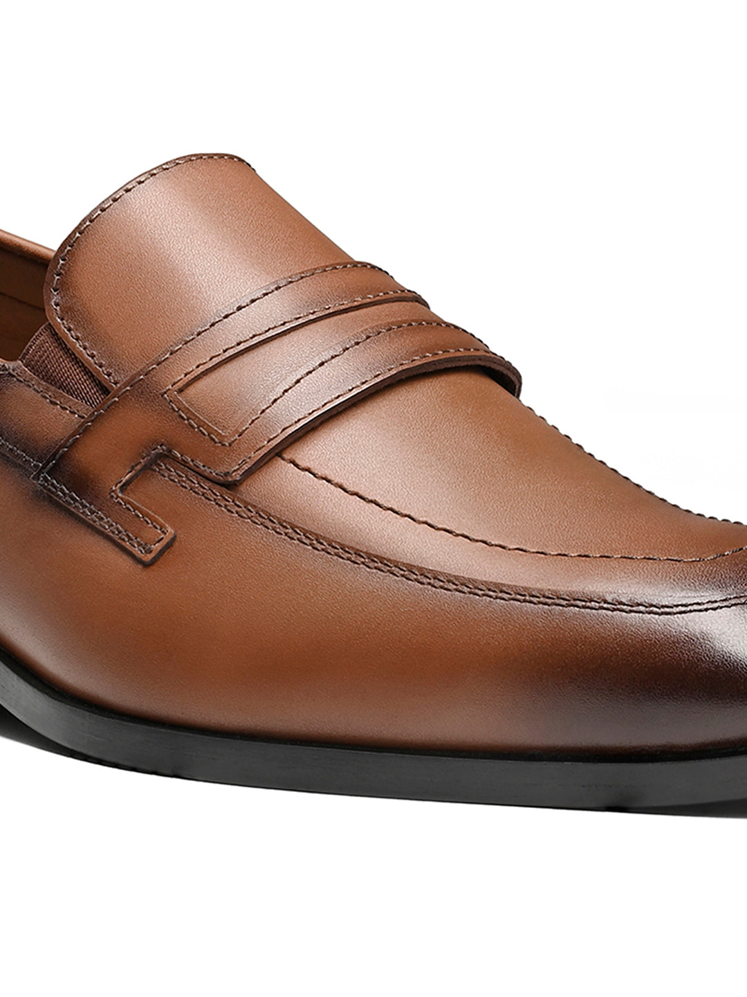 Russet Tan Italian Crust Leather Formal Moccasin