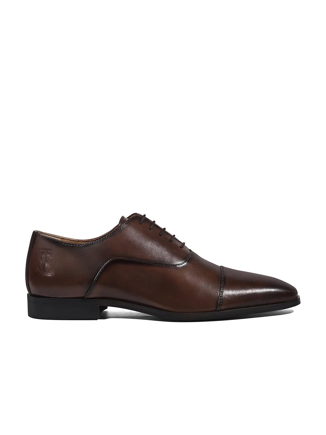 Brunette Brown Italian Crust Leather Formal Derbys