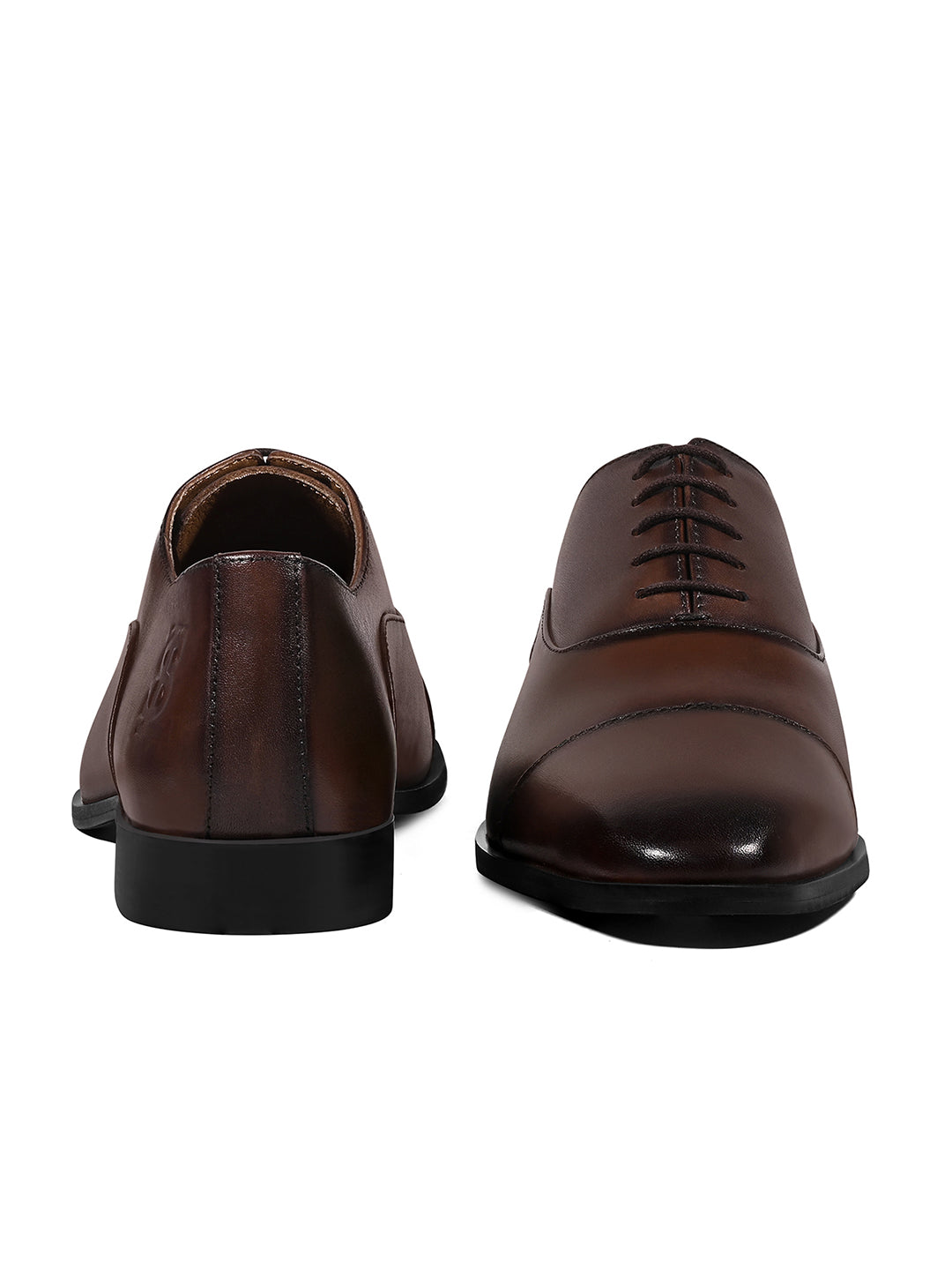 Brunette Brown Italian Crust Leather Formal Derbys
