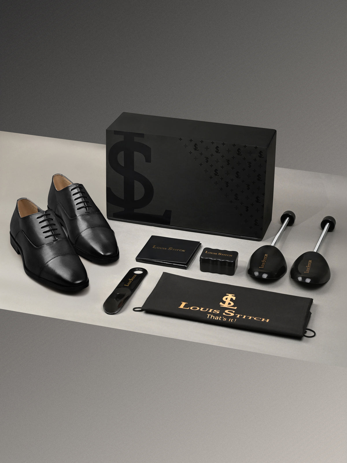 Jet Black Italian Crust Leather Formal Derby