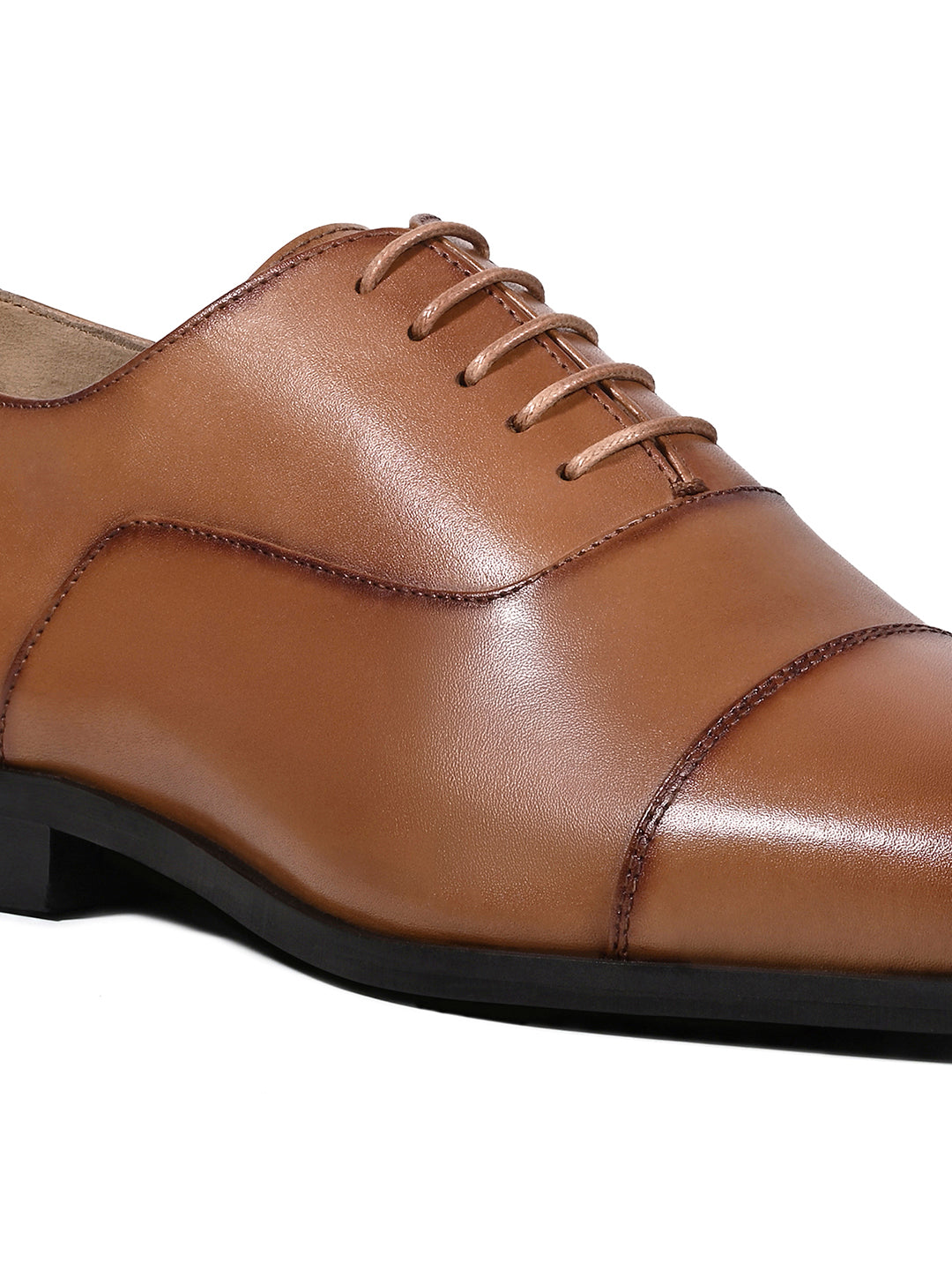 Russet Tan Italian Crust Leather Formal Derbys