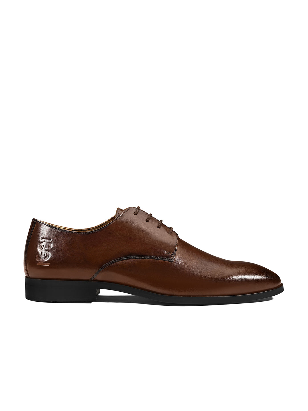 Brunette Brown Italian Crust Leather Formal Derby