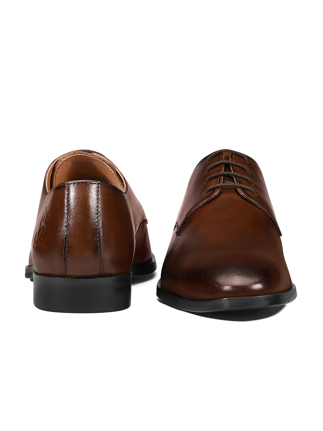 Brunette Brown Italian Crust Leather Formal Derby