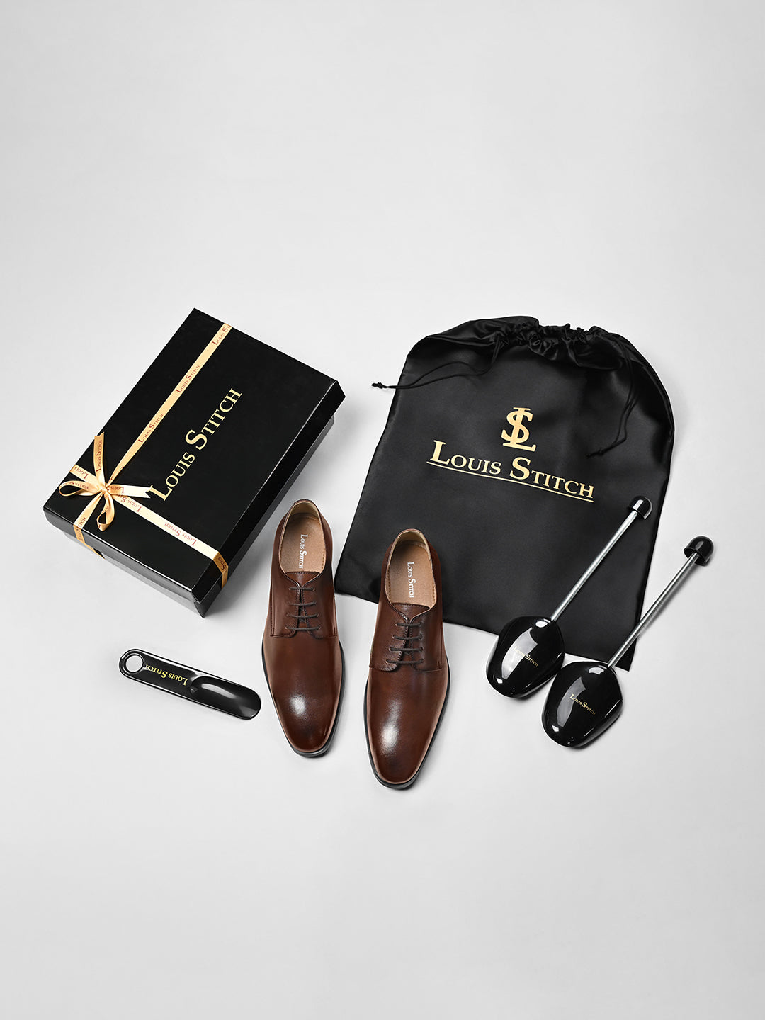 Brunette Brown Italian Crust Leather Formal Derby