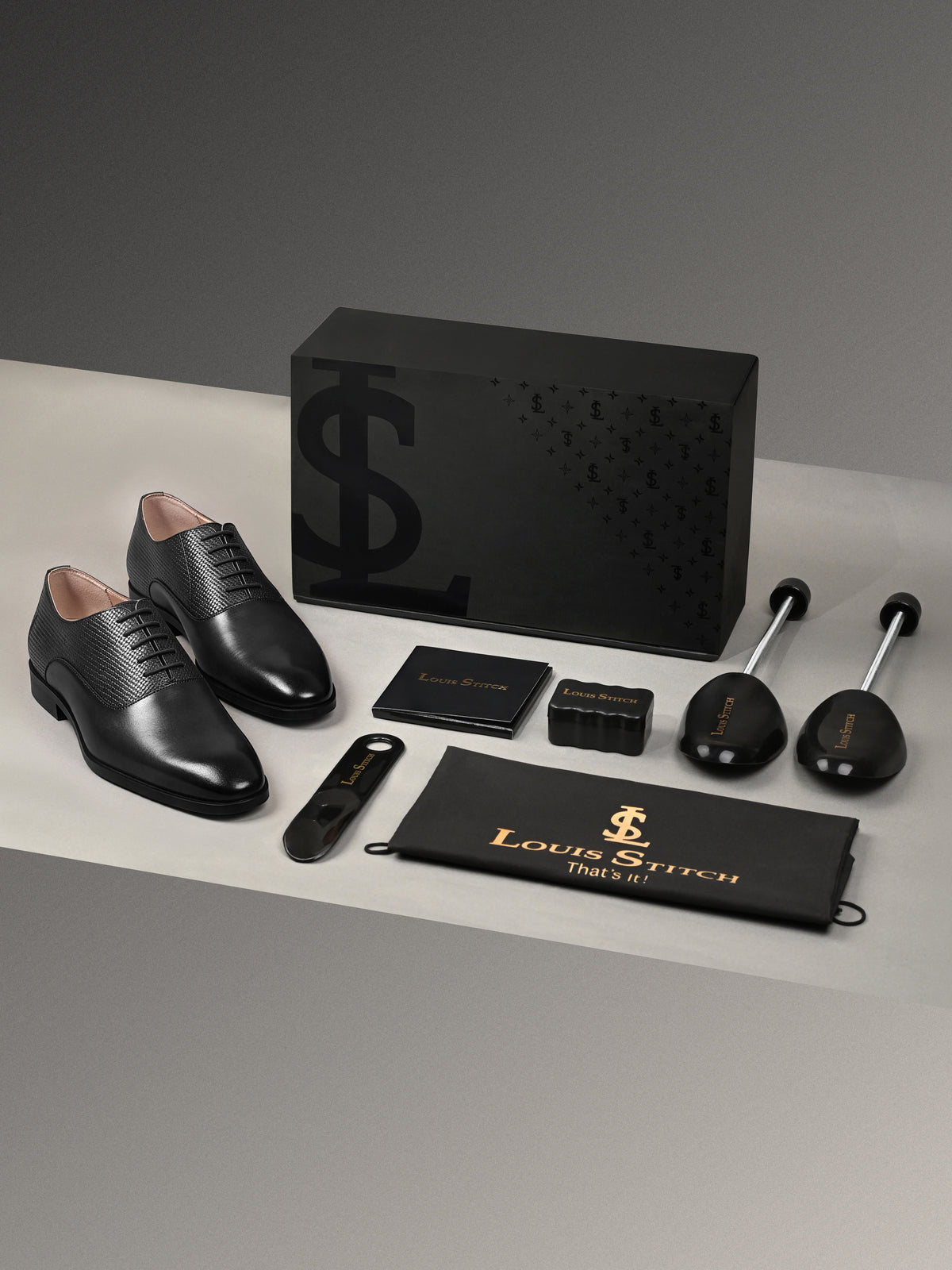 Jet Black Italian Crust Leather Formal Derby