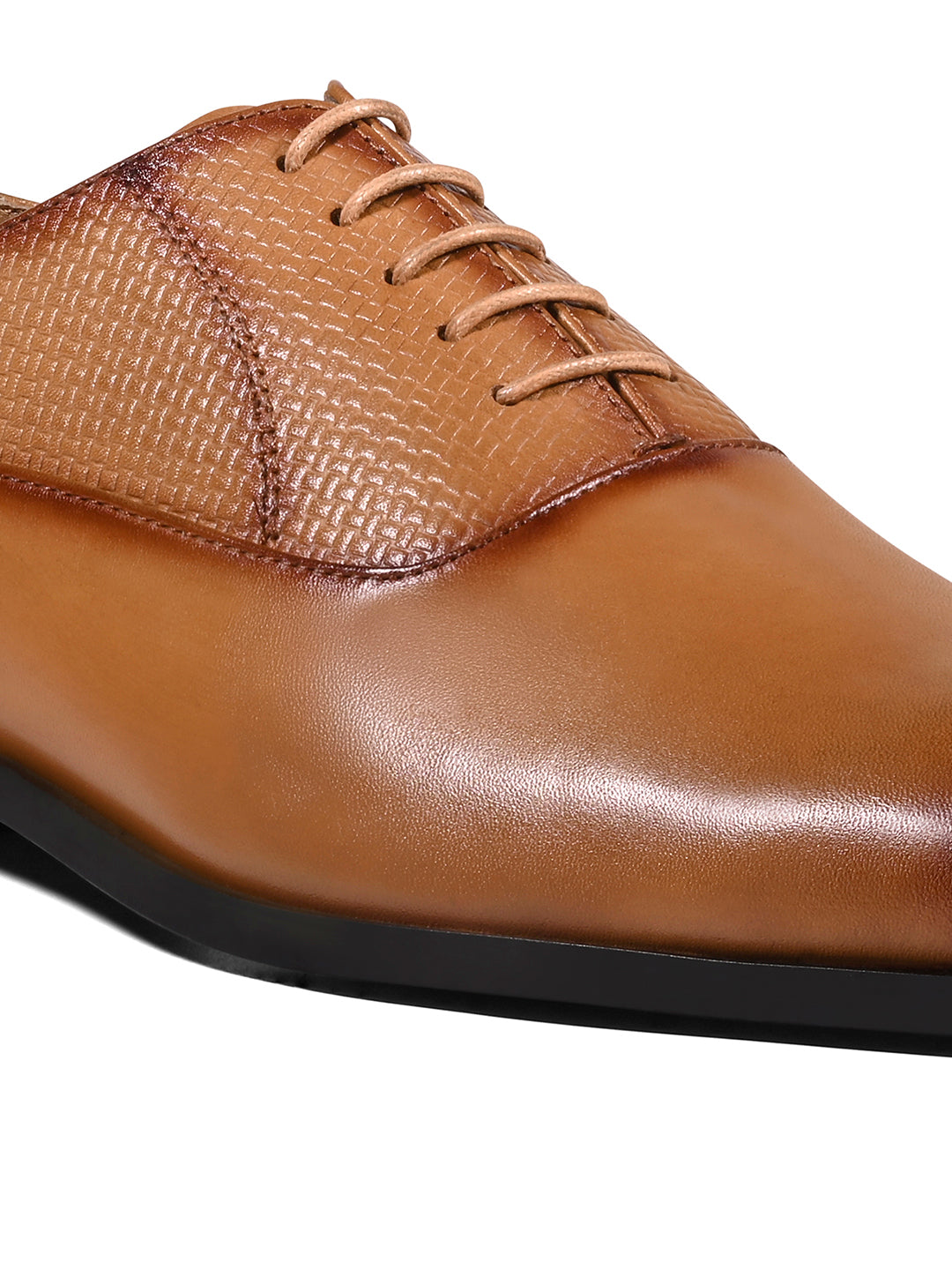 Russet Tan Italian Crust Leather Formal Derbys