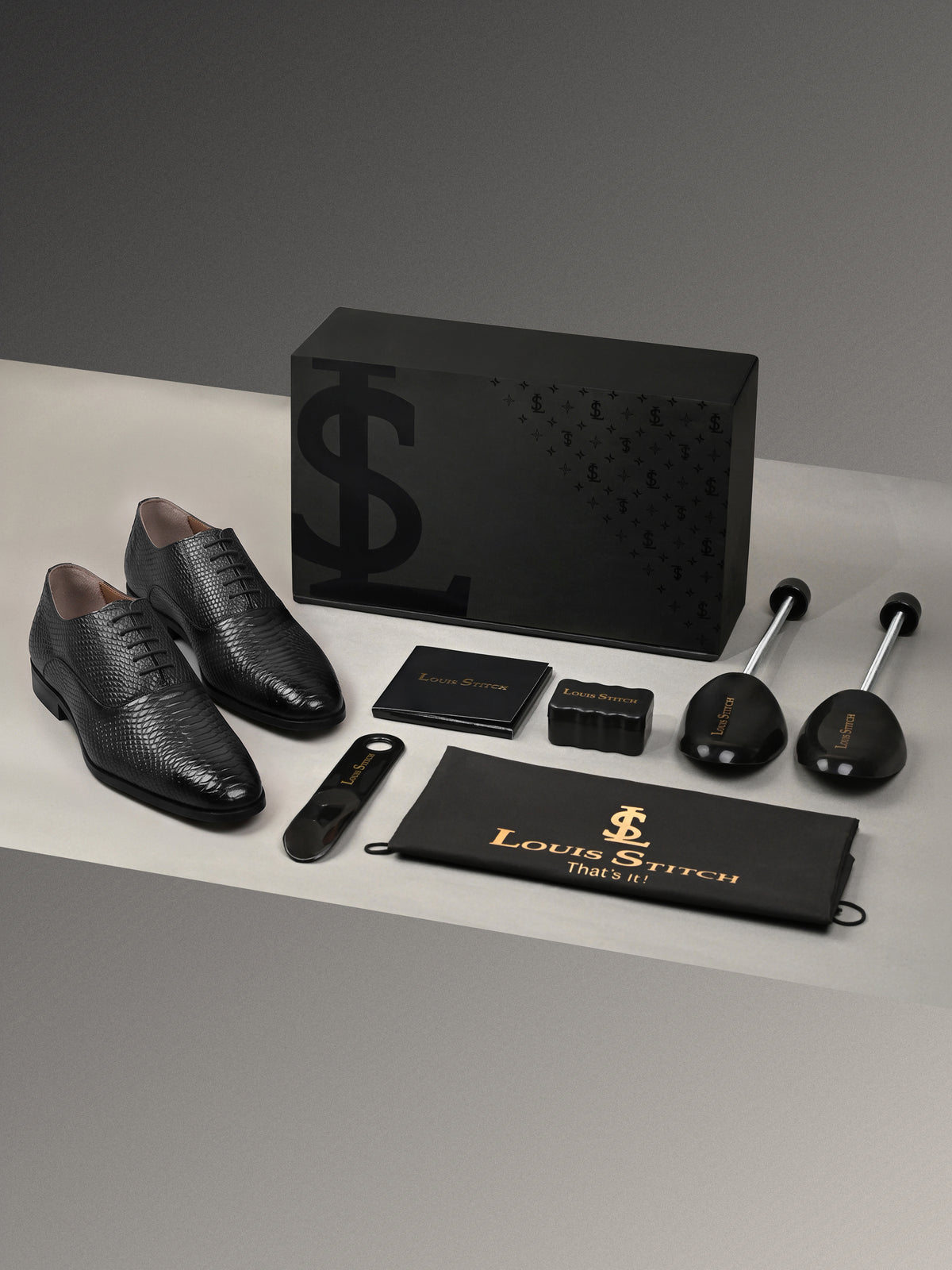 Jet Black Italian Crust Leather Formal Derby