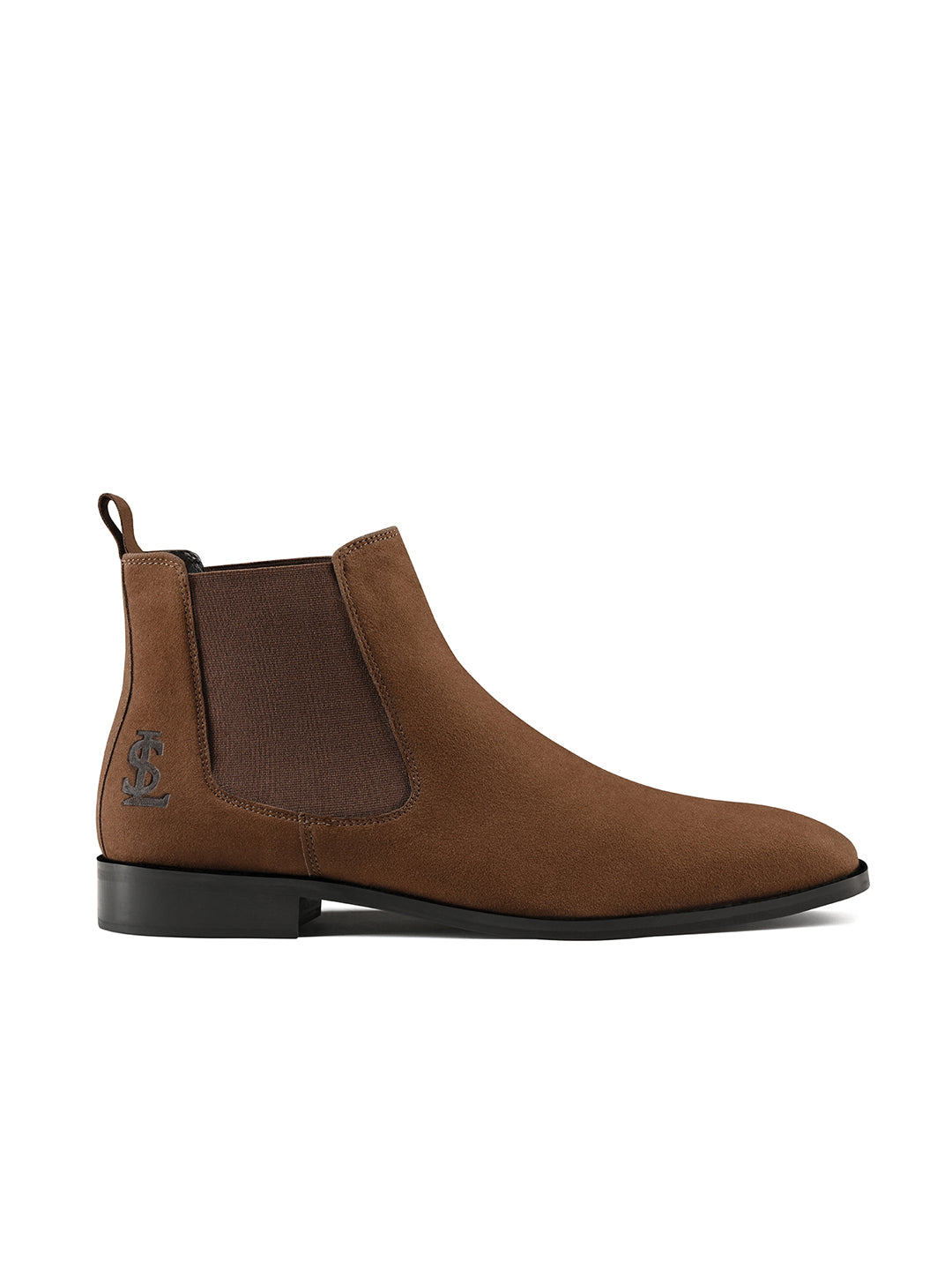 Brunette Brown Mid-Top Ankle Slip-On Chelsea Boots