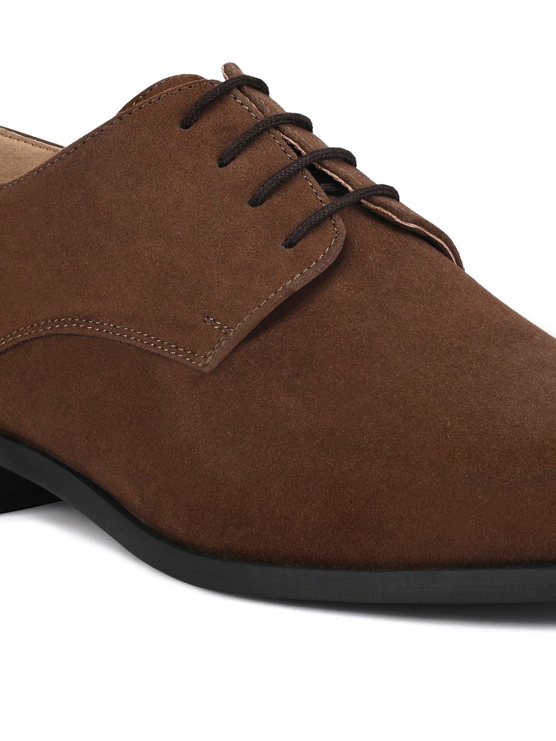 Brunette Brown Casual Lace-Up Derby Shoes
