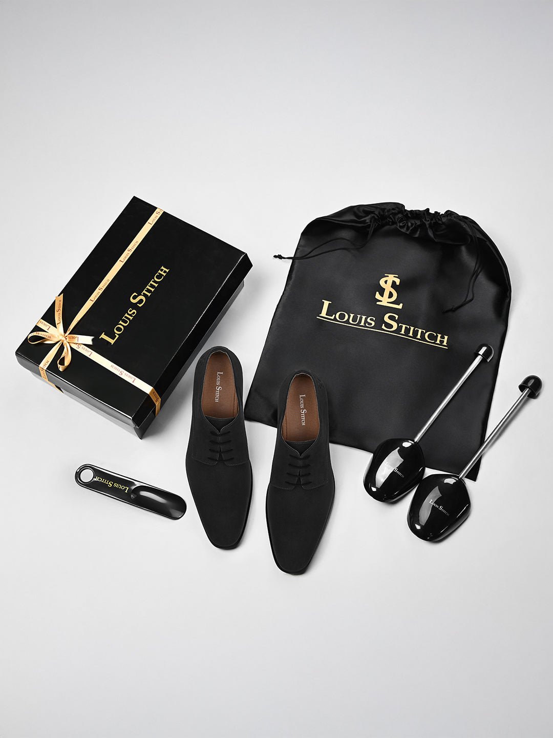 Jet Black Casual Lace-Up Derby Shoes