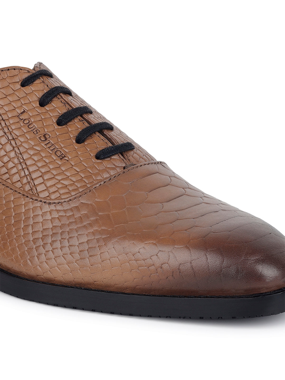 Tan Egyptian Crust Leather Derby Style Comfortable Laceup Shoes