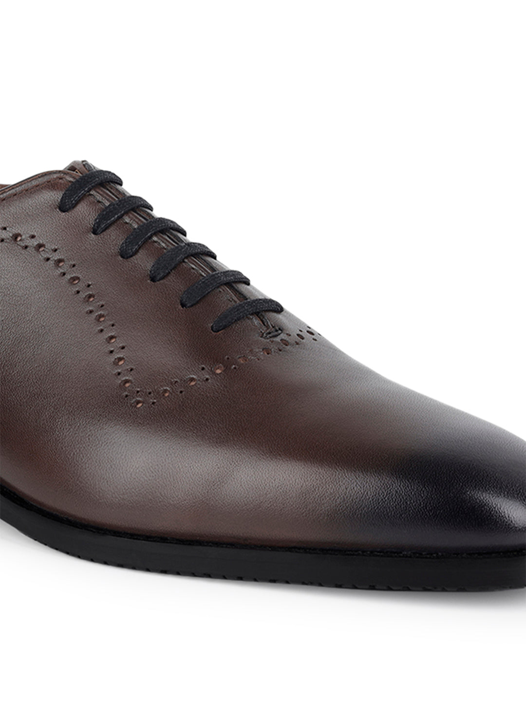 Brunette Brown Egyptian Crust Leather Derby Style Comfortable Laceup Shoes