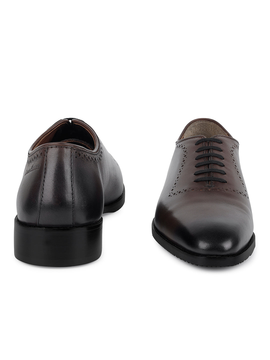 Brunette Brown Egyptian Crust Leather Derby Style Comfortable Laceup Shoes