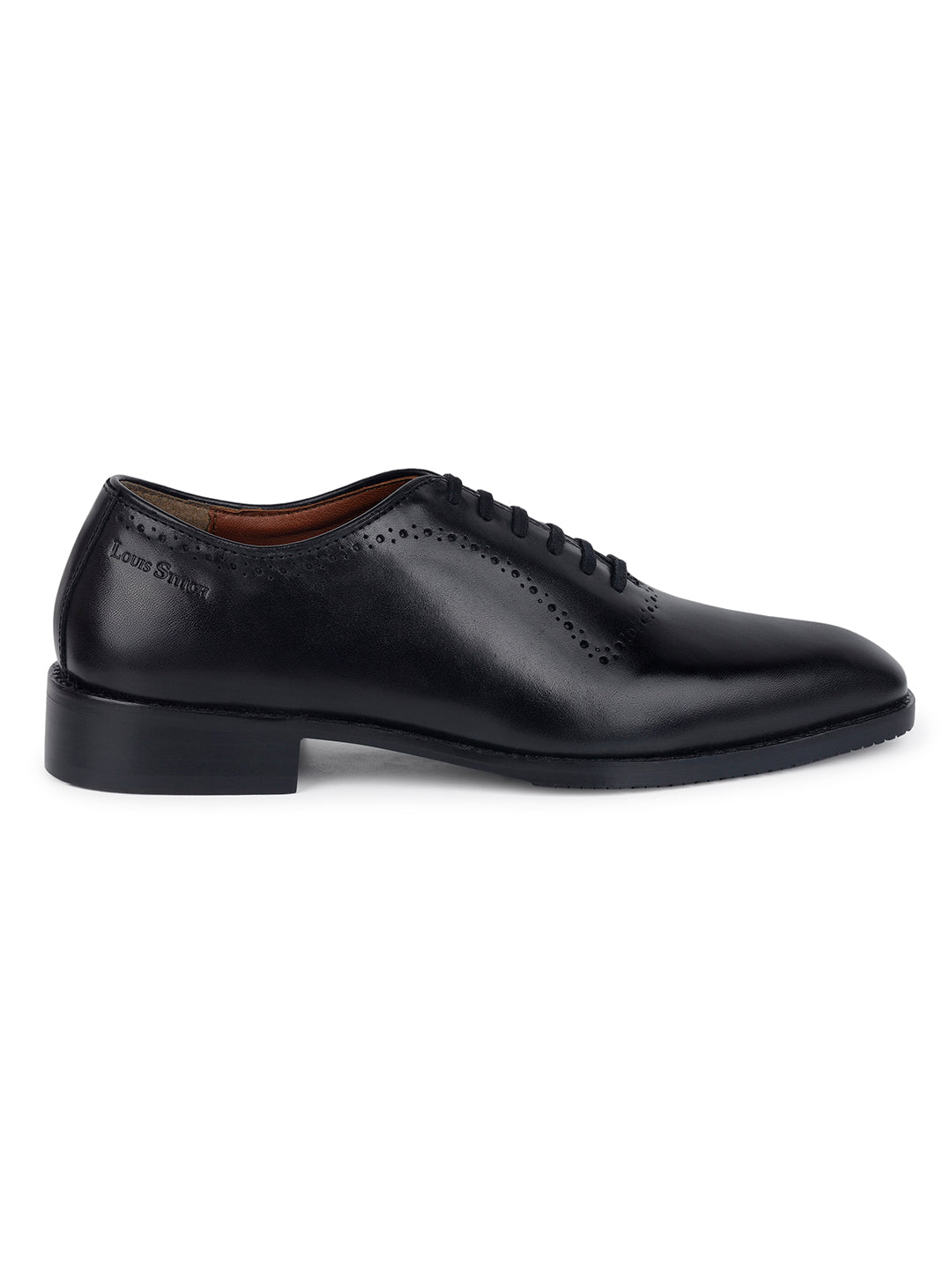 Jet Black Egyptian Crust Leather Derby Style Comfortable Laceup Shoes