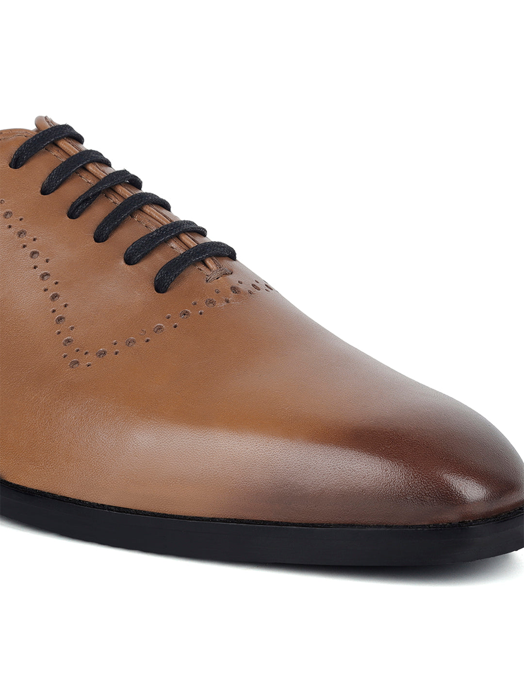 Tan Egyptian Crust Leather Derby Style Comfortable Laceup Shoes