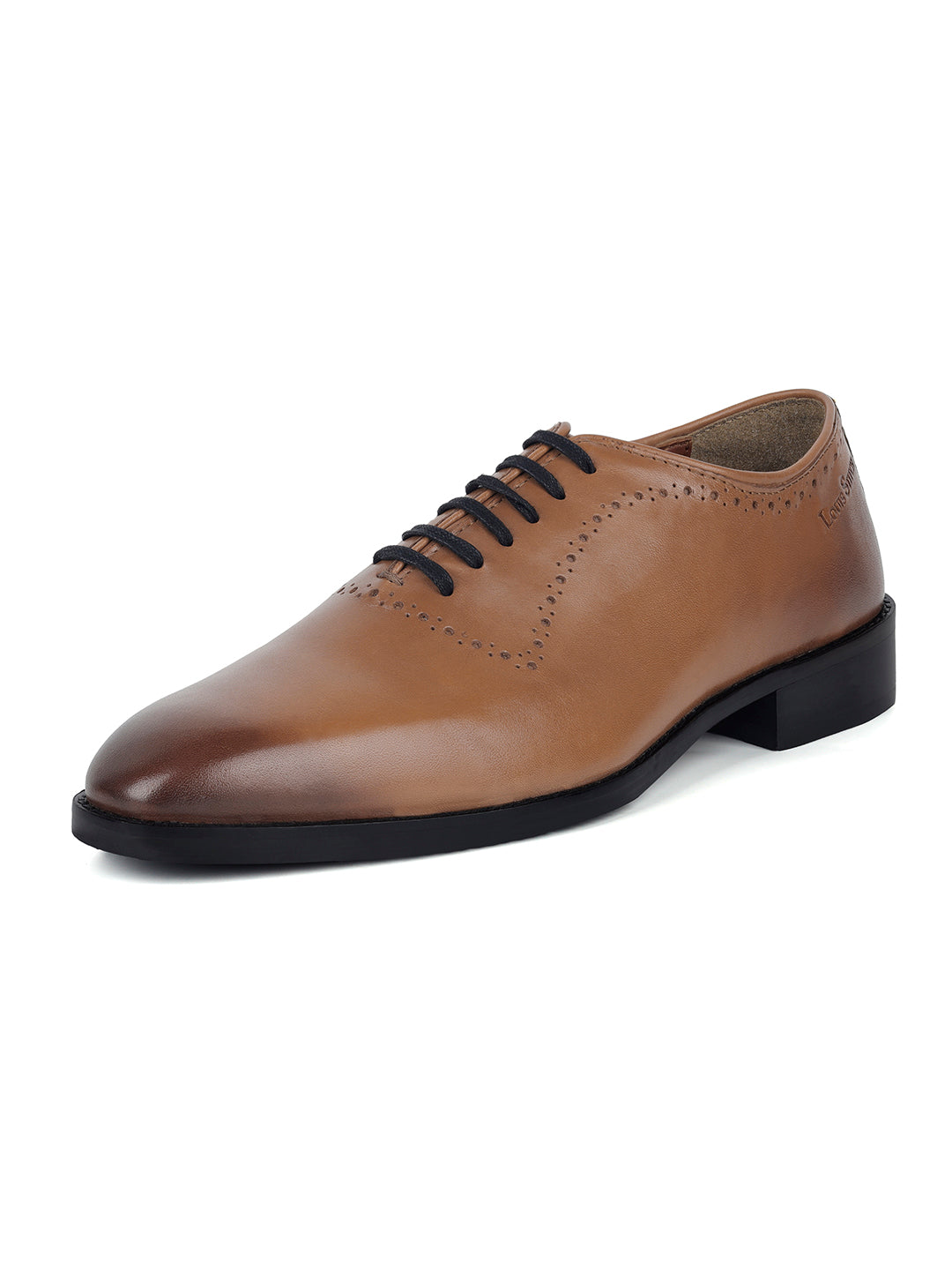 Tan Egyptian Crust Leather Derby Style Comfortable Laceup Shoes