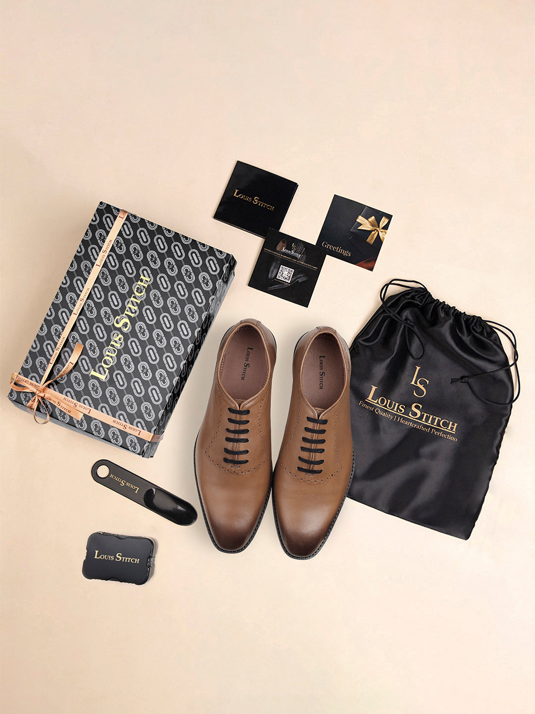 Tan Egyptian Crust Leather Derby Style Comfortable Laceup Shoes