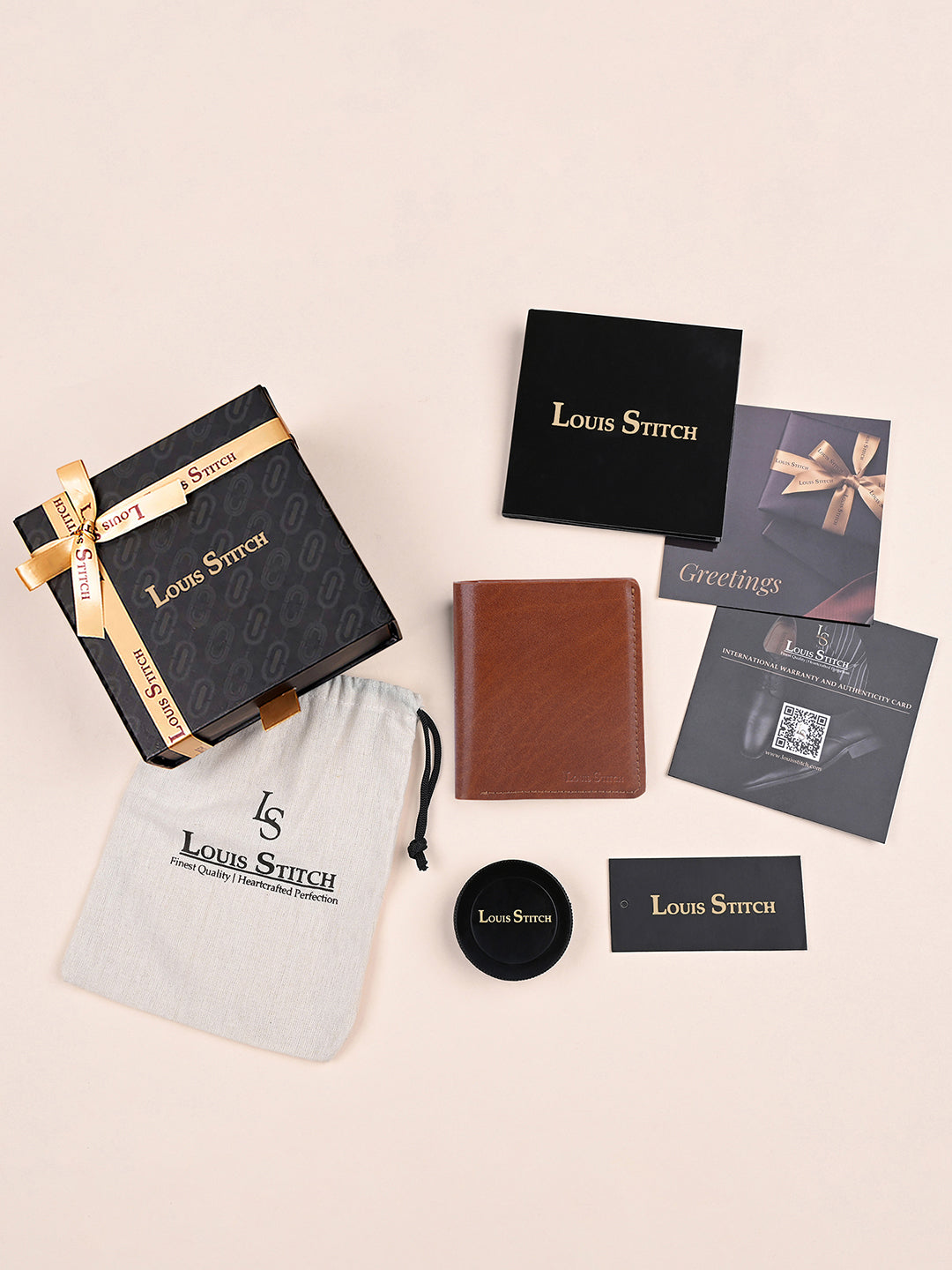 Spanish Leather Slim Two Fold Wallet for Men RFID Protected Tan