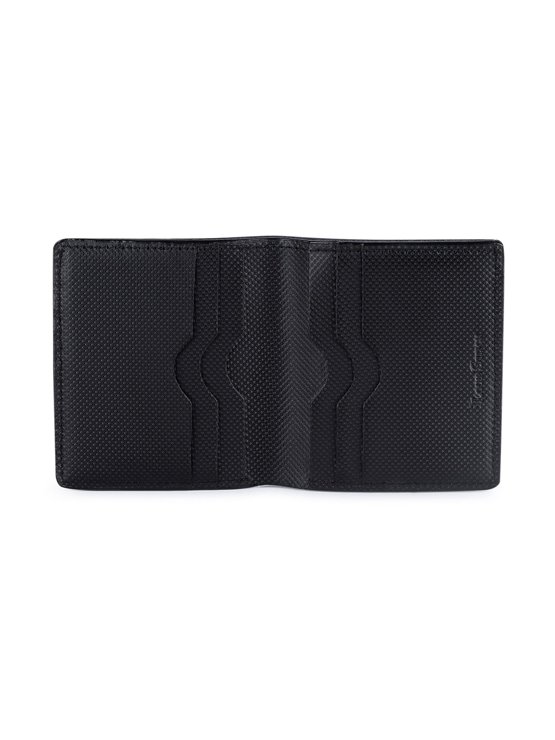 Spanish Leather Slim Two Fold Wallet for Men RFID Protected Black