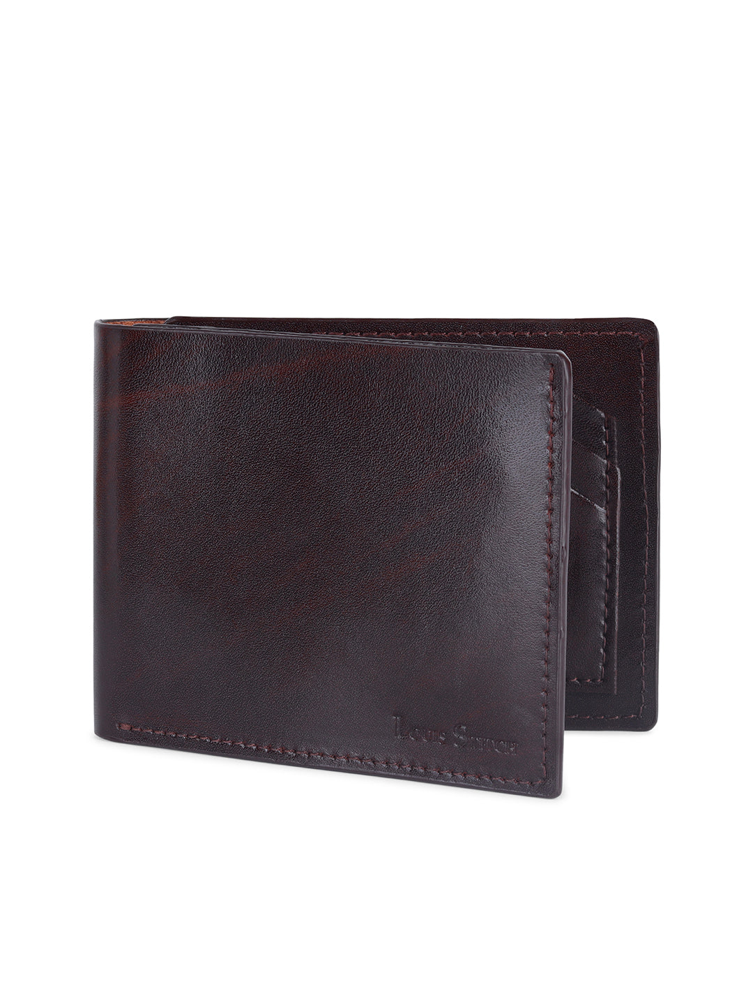 Spanish Leather Men Brown Bifold Wallet RFID Protected