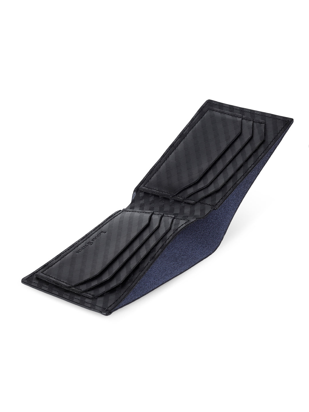 Spanish Leather Men Black Bifold Wallet RFID Protected